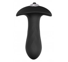 Черная анальная вибровтулка SINGLE SPEED DIAMOND PLUG - 9 см.