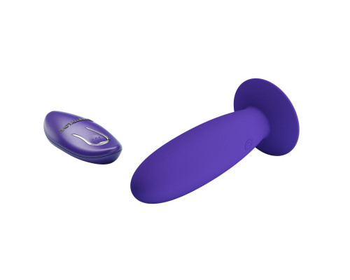 Заказать Фиолетовый анальный вибростимулятор Remote Control Vibrating Plug Youth - 11 см.