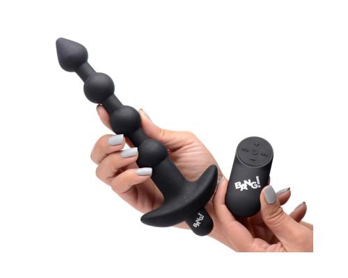 Заказать Черные анальные бусы с вибрацией и пультом ДУ 28X Remote Control Vibrating Silicone Anal Beads - 19 см. Заказать Черные анальные бусы с вибрацией и пультом ДУ 28X Remote Control Vibrating Silicone Anal Beads - 19 см.
