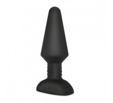Большая чёрная вибропробка Rimming Plug XL - 16 см.