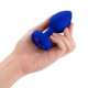 Заказать Синяя вибропробка Vibrating Jewel Plug L/XL - 11 см.
