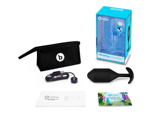 Заказать Черная вибропробка для ношения Vibrating Snug Plug 5 - 16,5 см.