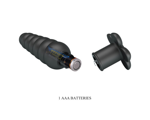 Черный анальный вибростимулятор Imron - 11 см.