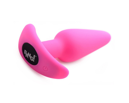 Заказать Розовая анальная вибропробка с пультом ДУ 21X Remote Control Vibrating Silicone Butt Plug - 10,4 см.