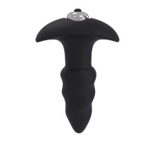 Черная анальная вибровтулка SINGLE SPEED LOVE ARROW PLUG - 9 см.