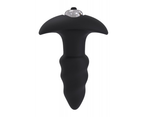 Заказать Черная анальная вибровтулка SINGLE SPEED LOVE ARROW PLUG - 9 см.
