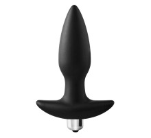 Черная анальная вибропробка FantASStic Vibrating Plug - 14 см.