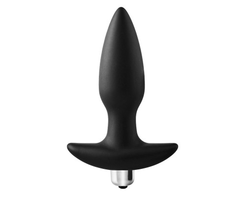 Черная анальная вибропробка FantASStic Vibrating Plug - 14 см.