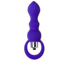 Фиолетовая анальная вибровтулка Curvy - 14 см.