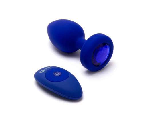 Заказать Синяя вибропробка Vibrating Jewel Plug L/XL - 11 см.