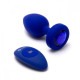 Заказать Синяя вибропробка Vibrating Jewel Plug L/XL - 11 см.