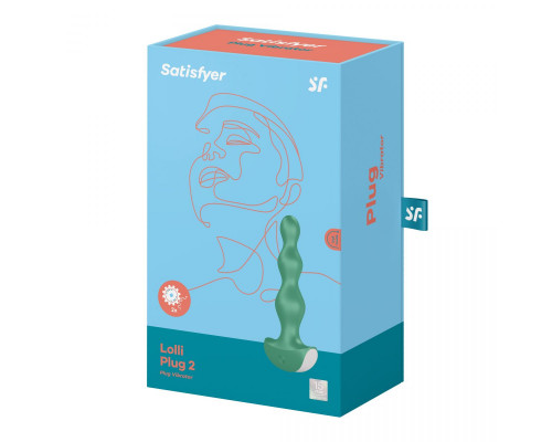 Заказать Зеленая анальная пробка с вибрацией Lolli Plug 2 - 14 см.