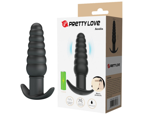 Черный анальный вибростимулятор Aeolis - 11 см.
