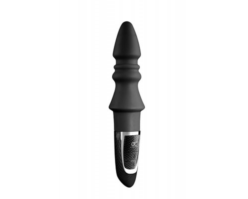Заказать Черный конический анальный вибромассажер-ёлочка JOYFUL PLUG VIBRATOR 5.5INCH - 14 см.