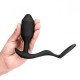Заказать Черная анальная вибропробка с эрекционным кольцом Vibrating Snug   Tug M