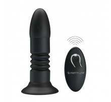 Черный анальный вибростимулятор Magic Jingers с пультом ДУ - 13,8 см.