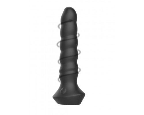 Заказать Черный перезаряжаемый мультискоростной вибратор №02 Undulating vibrator - 19 см.