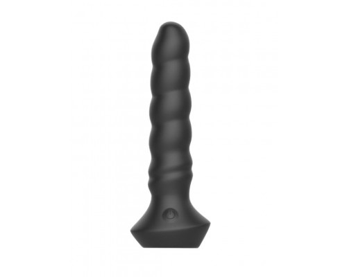 Заказать Черный перезаряжаемый мультискоростной вибратор №02 Undulating vibrator - 19 см.
