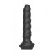 Заказать Черный перезаряжаемый мультискоростной вибратор №02 Undulating vibrator - 19 см.