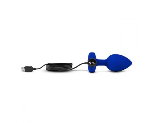 Заказать Синяя вибропробка Vibrating Jewel Plug L/XL - 11 см.