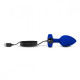 Заказать Синяя вибропробка Vibrating Jewel Plug L/XL - 11 см.