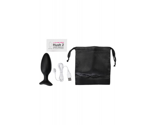 Заказать Черная анальная втулка LOVENSE Hush 2 (M) - 13,5 см.