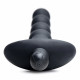 Заказать Черные анальные бусы с вибрацией и пультом ДУ 28X Remote Control Vibrating Silicone Anal Beads - 19 см.