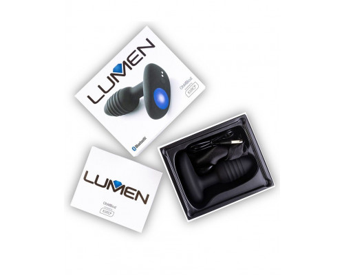 Заказать Черный интерактивный вибратор OhMiBod Lumen for Kiiroo с подсветкой - 10,2 см.