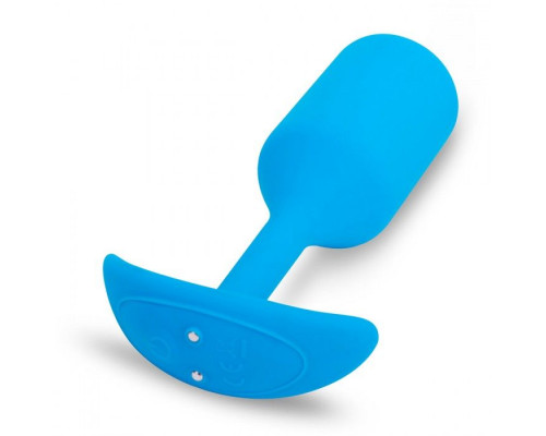 Заказать Голубая вибропробка для ношения B-vibe Snug Plug 3 - 12,4 см.