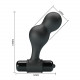 Заказать Черная анальная пробка с вибрацией Silicone Vibrating Anal Plug - 10 см.