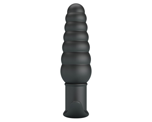 Черный анальный вибростимулятор Aeolis - 11 см.