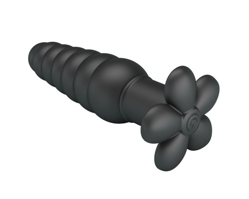 Черный анальный вибростимулятор Imron - 11 см.