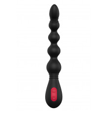 Черный вибромассажер для анальной стимуляции ANAL FLEXI BEADS - 21 см.