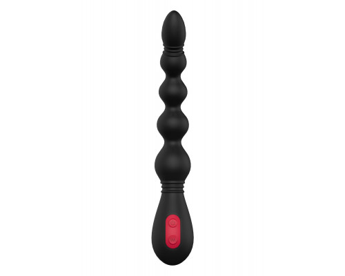 Заказать Черный вибромассажер для анальной стимуляции ANAL FLEXI BEADS - 21 см.