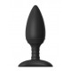 Чёрная вибровтулка NEXUS ACE MEDIUM с дистанционным управлением - 12 см.