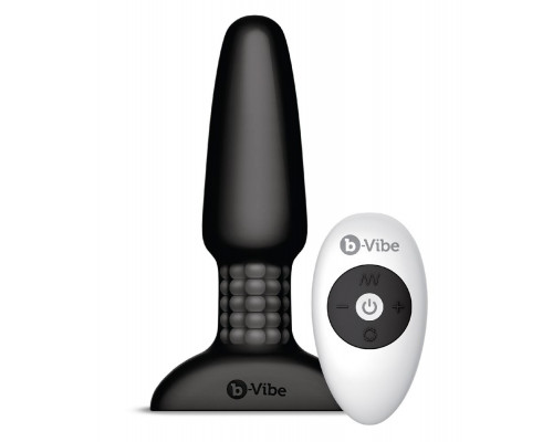 Заказать Чёрная вибровтулка с ротацией шариков RIMMING REMOTE CONTROL PLUG BLACK - 15,2 см.