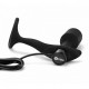 Заказать Черная анальная вибропробка с эрекционным кольцом Vibrating Snug   Tug M