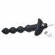 Заказать Черные анальные бусы с вибрацией и пультом ДУ 28X Remote Control Vibrating Silicone Anal Beads - 19 см.