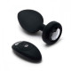 Заказать Черная вибропробка Vibrating Jewel Plug XXL - 12 см.