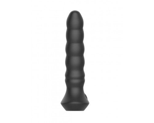 Заказать Черный перезаряжаемый мультискоростной вибратор №02 Undulating vibrator - 19 см.