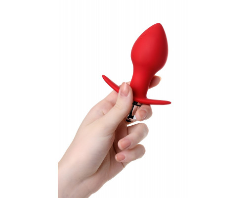 Заказать Красная анальная вибровтулка Glam - 9,7 см.