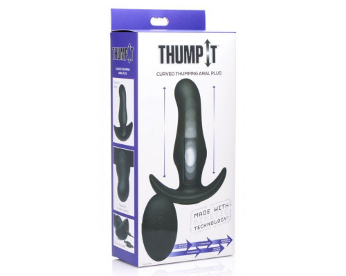 Заказать Черная анальная вибропробка Kinetic Thumping 7X Prostate Anal Plug - 13,3 см.