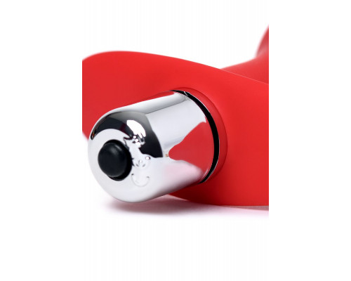 Заказать Красная анальная вибровтулка Glam - 9,7 см.