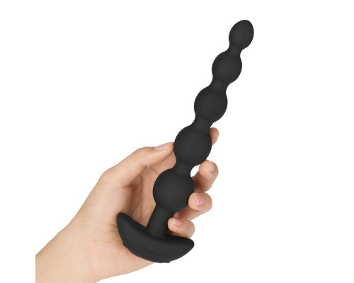 Заказать Черные анальные бусы с 3 моторами B-Vibe Cinco Anal Beads - 20,5 см.