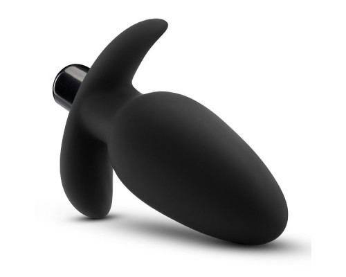 Заказать Черная анальная вибропробка Silicone Saddle Plug - 12,1 см.