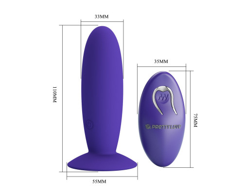 Заказать Фиолетовый анальный вибростимулятор Remote Control Vibrating Plug Youth - 11 см.