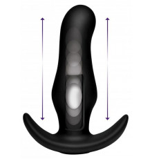 Черная анальная вибропробка Kinetic Thumping 7X Prostate Anal Plug - 13,3 см.
