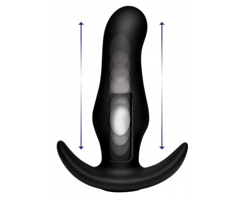 Заказать Черная анальная вибропробка Kinetic Thumping 7X Prostate Anal Plug - 13,3 см.