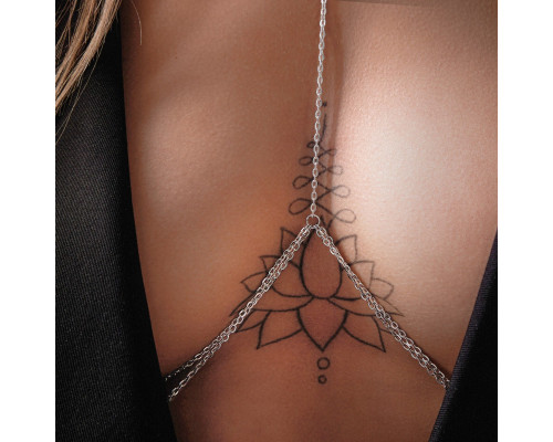 Заказать Оригинальная серебристая цепочка на грудь