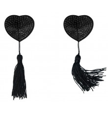 Черные пэстисы-сердечки Evans с кисточками